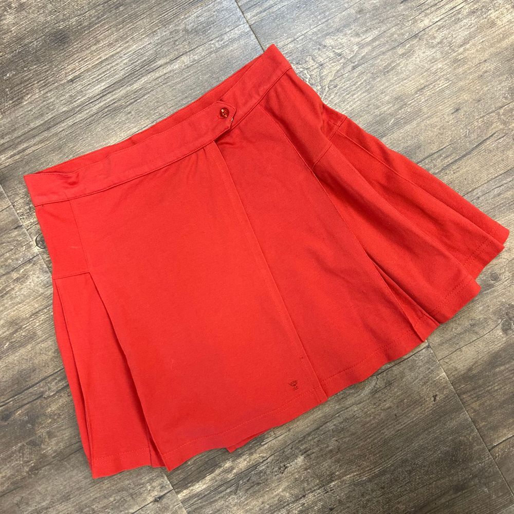 Roland Garros Paris Women Tennis Skirt Pleated Size 40 Cotton‎ Flaw* (461)